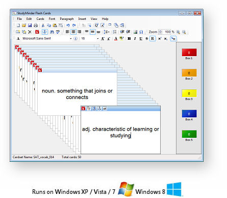 StudyMinder Flash Cards Edit Window