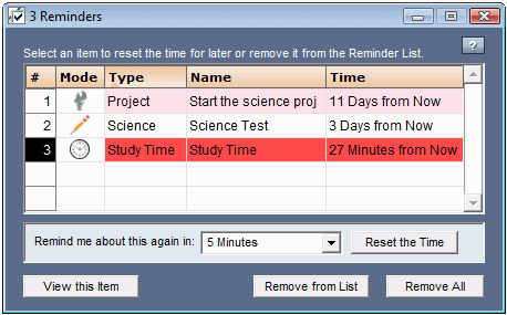 Reminder Mode