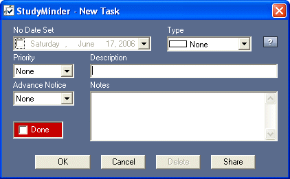 Tasks Window