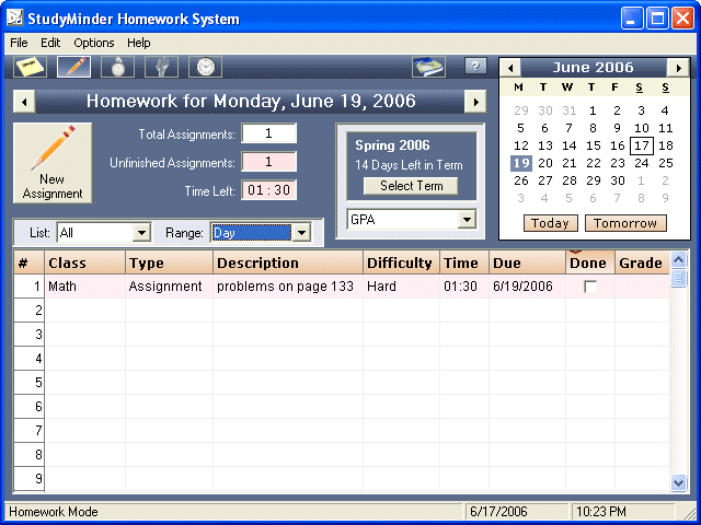 Screenshot of StudyMinder Lite 2.2